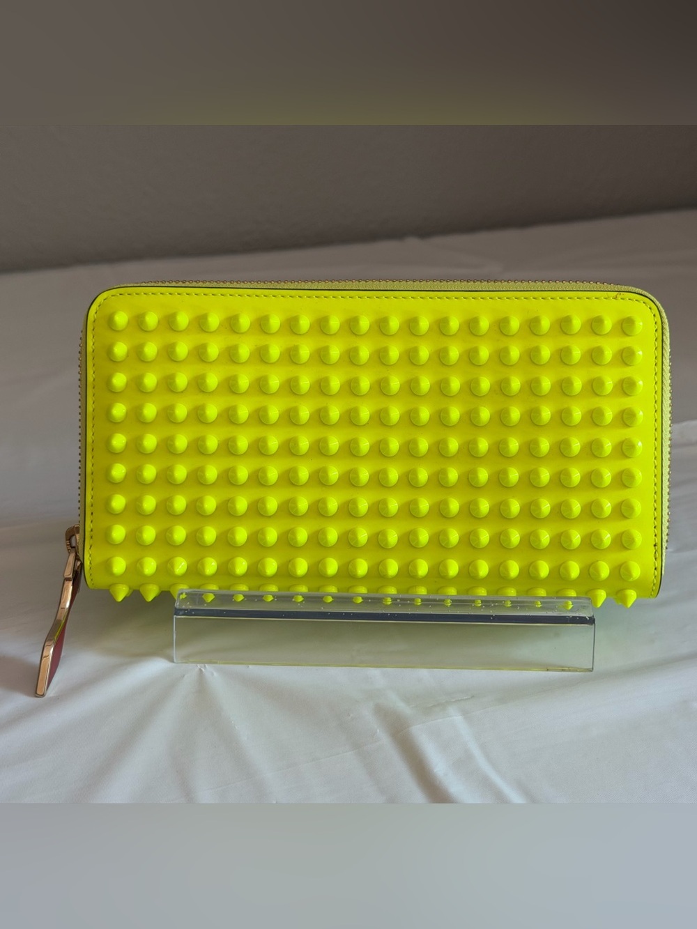 Christian Louboutin Panettone spiked zip around wallet